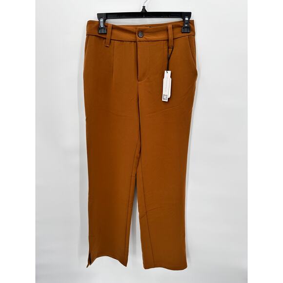 SANCTUARY NWT Noho Split Hem Dress Trouser Pant in Warm Dark Khaki // 26 - Picture 5 of 12